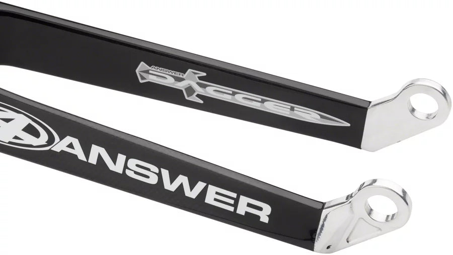 Dropout Answer Black 24" Pro Fork Forged BMX 20mm Dagger Legs new Carbon Matte