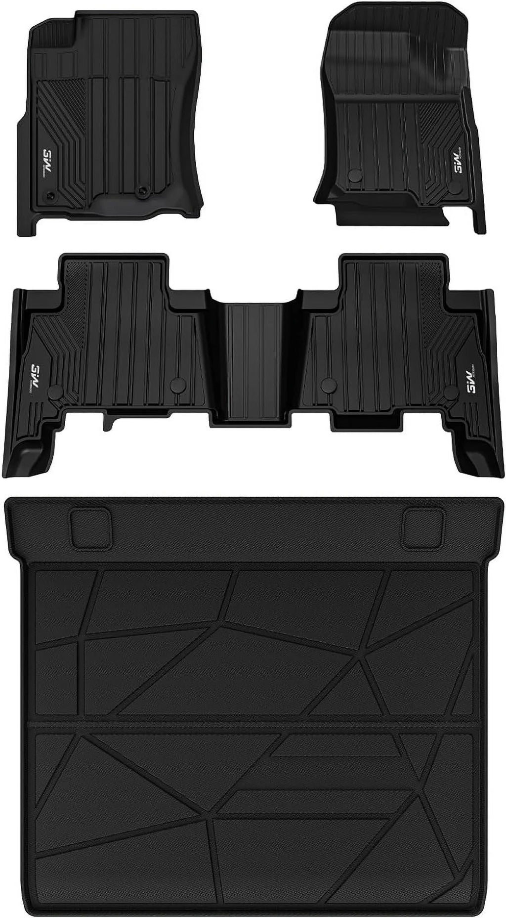 Black and 4Runner Full Liners 2nd 2013-2024/Lexus Seat Custom GX460) for & Cargo GX460 Mat 4Runner For 5 1st Fit & Row new Fit 3W Car Toyota Floor & Floor 2014-2022 Mats Liner Set Mats Trunk