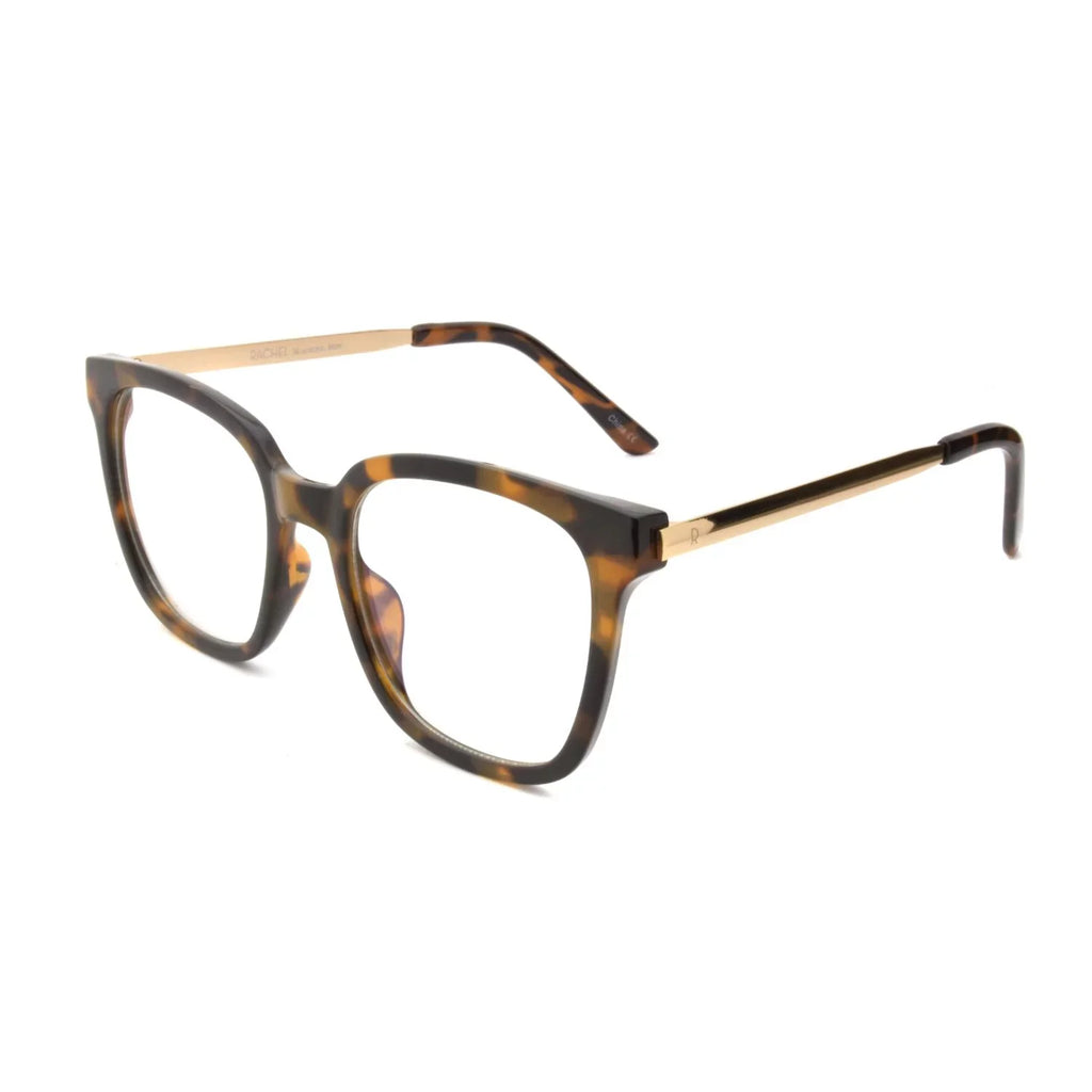 Rachel Blocking Glasses, Rachel Blue Tortoise Square Roy shell Light Frames