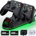 Charger Series with new Battery Xbox Controller Charging X|S/Xbox Packs, Xbox Controller one/Elite X for DinoFire Xbox Rechargeable Series Station 2x4800mWh