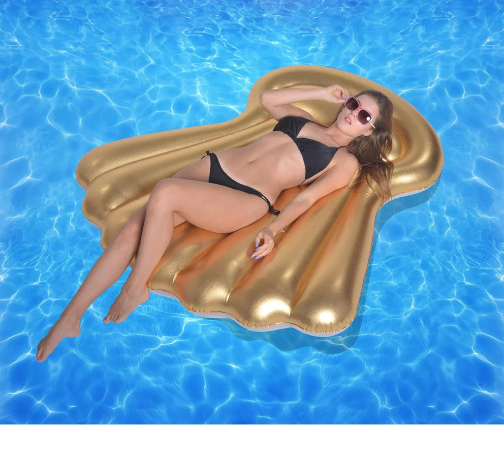 Shell Golden Sparkle new Pool Float 63 Shine Inch Swimming Inflatable and