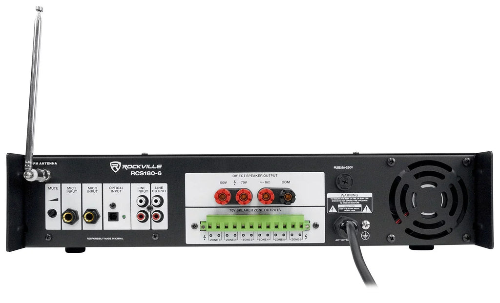 Amp w/(18) drop Speakers+6-Zone Tile Ceiling Office/Restaurant Audio JBL Package