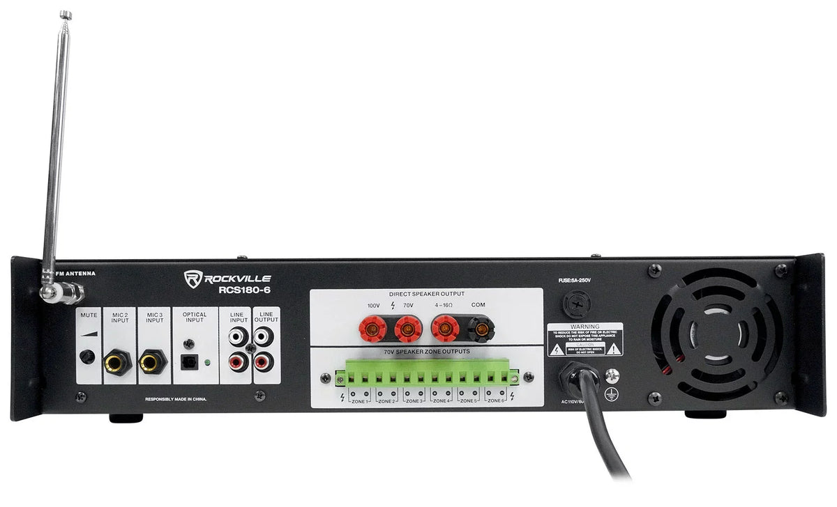 Amp w/(18) drop Speakers+6-Zone Tile Ceiling Office/Restaurant Audio JBL Package