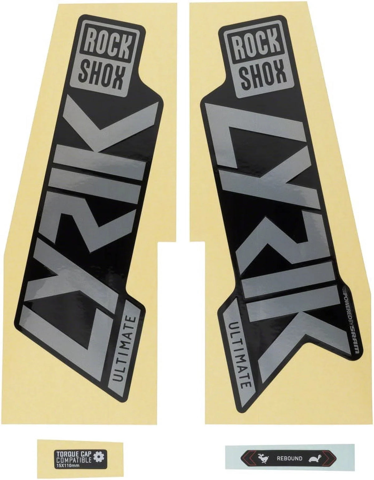 Rockshox Foil/High Decal Rainbow 27.5"/29", Gloss Kit - Black Ultimate, Gloss Lyrik Fork