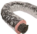 R6 Silver Flexible Duct Flex Insulated or QuietFlex 25' Grey 14"