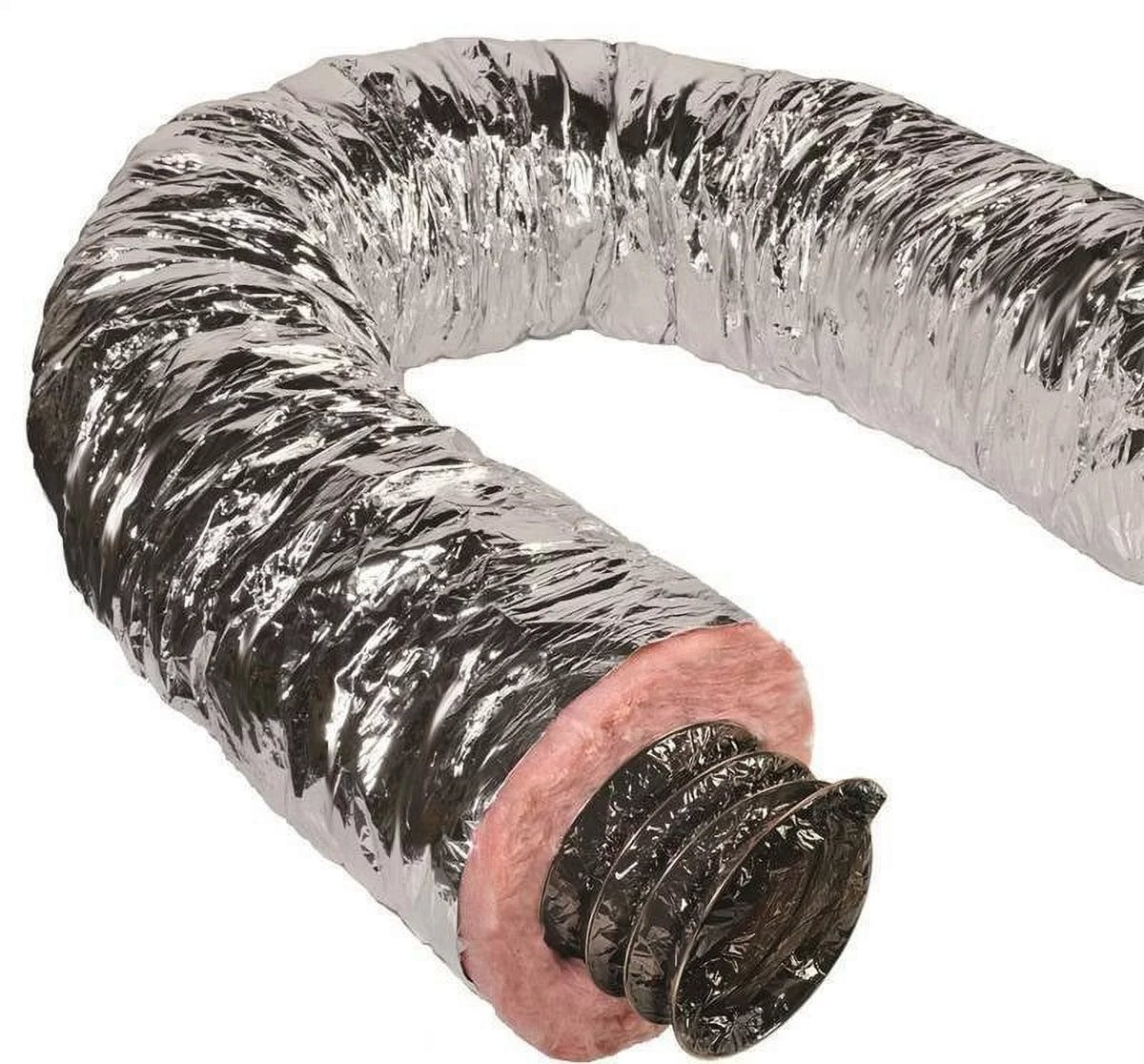 R6 Silver Flexible Duct Flex Insulated or QuietFlex 25' Grey 14"