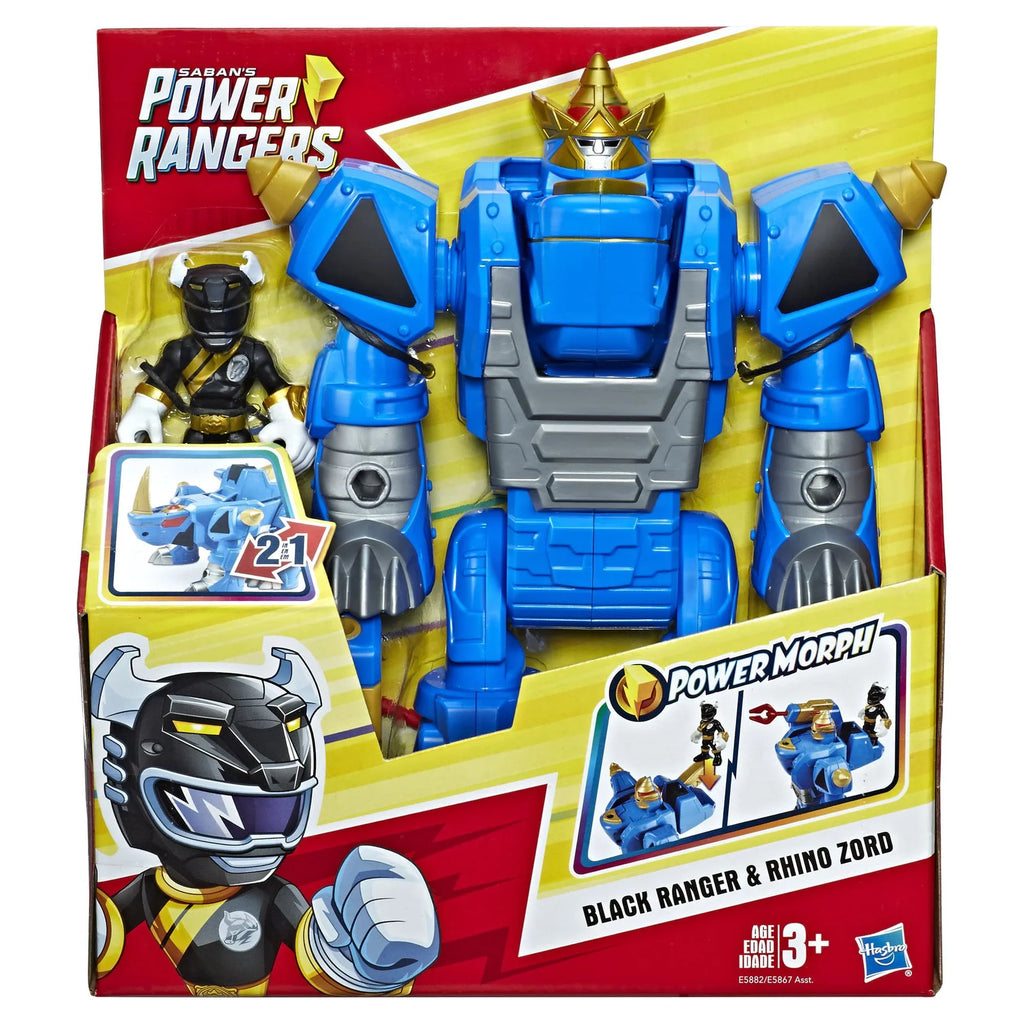 Zords Rhino Rangers Power Heroes Playskool Zord Black Morphin trendy & Ranger
