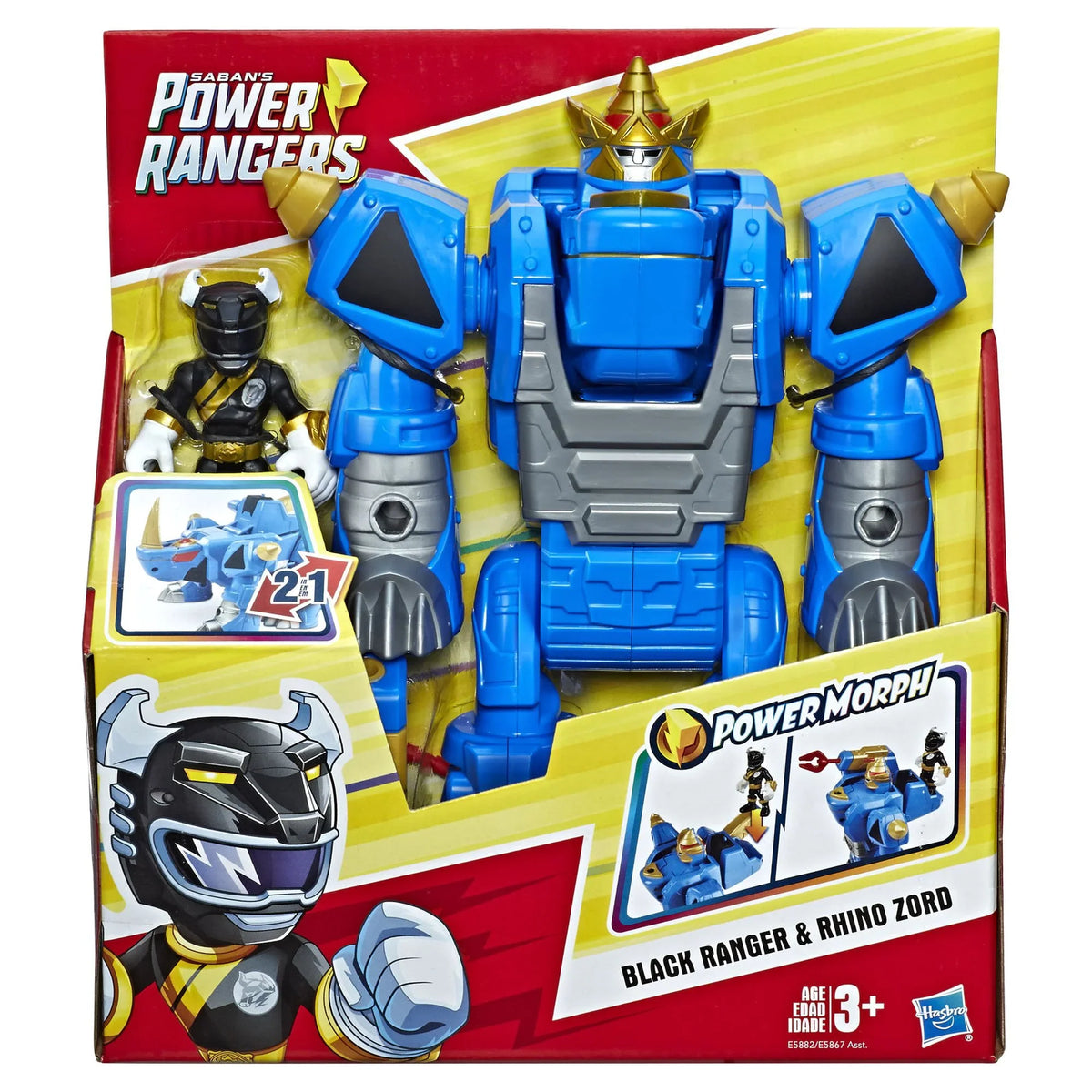 Zords Rhino Rangers Power Heroes Playskool Zord Black Morphin trendy & Ranger