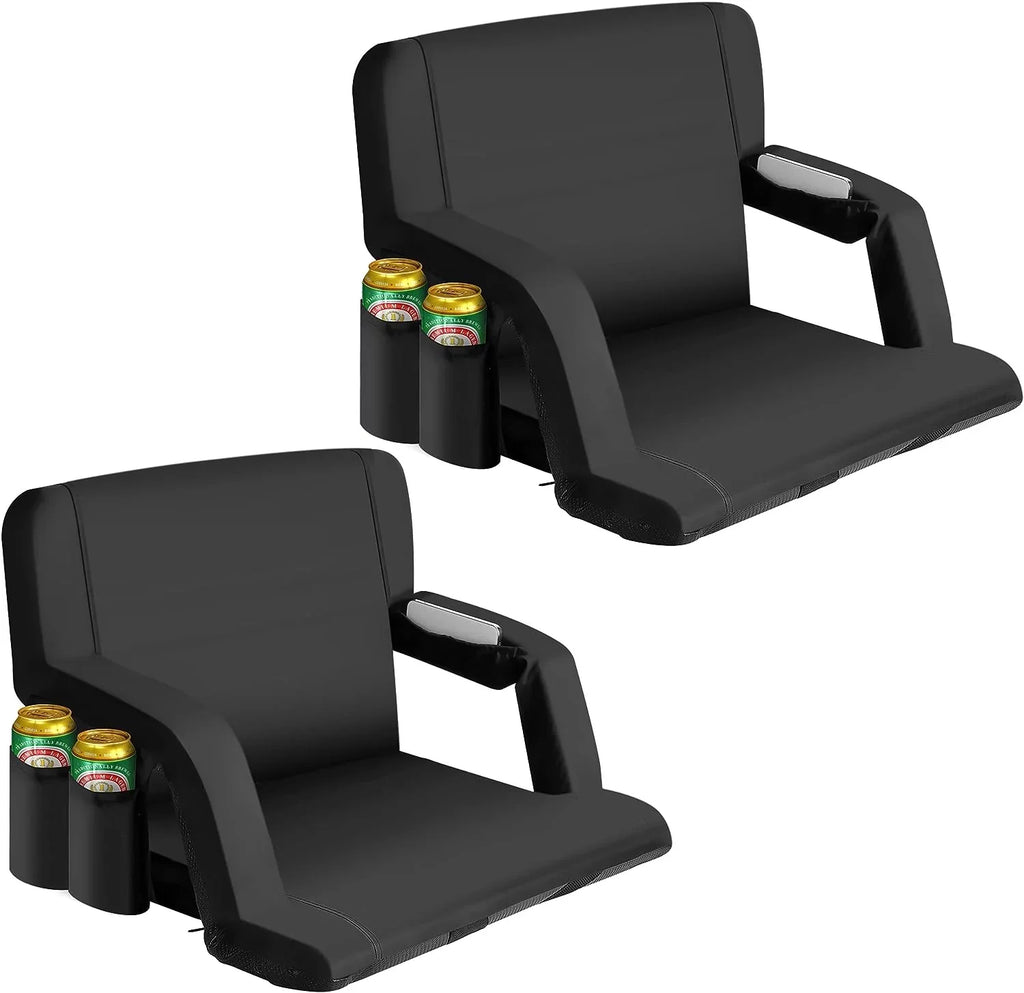 Stadium - Events, and Seat, Sporting Seating Picnic and 25-Inch Chair Camping, Reclining AiYCHEN Extra Wide Waterproof, Sturdy Beaches, Bleachers for for Thicker,