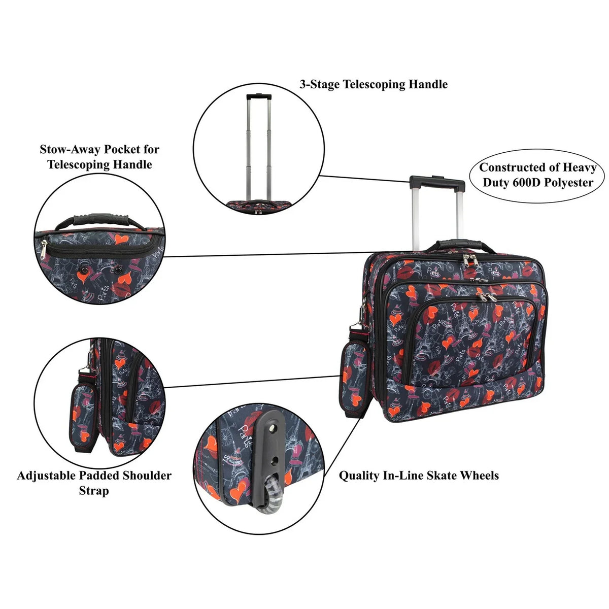 Laptop World 17-inch Traveler Rolling Case