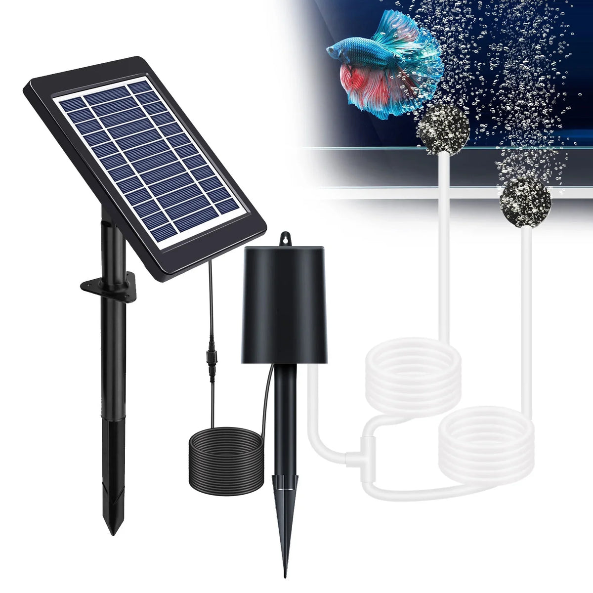 Pond moobody classic Perfect Oxygenation Pond Pump, 3 for Fishing Air with in Modes Aerator Stock 4W, Hydroponics Solar Powered