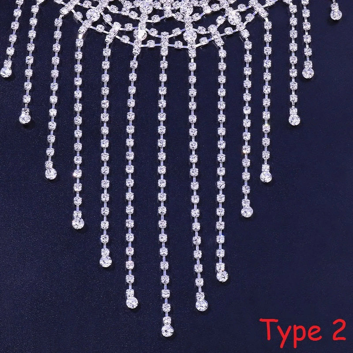 Jewelry Rhinestone Women Face Accessories Crystal Mask Halloween Tussle