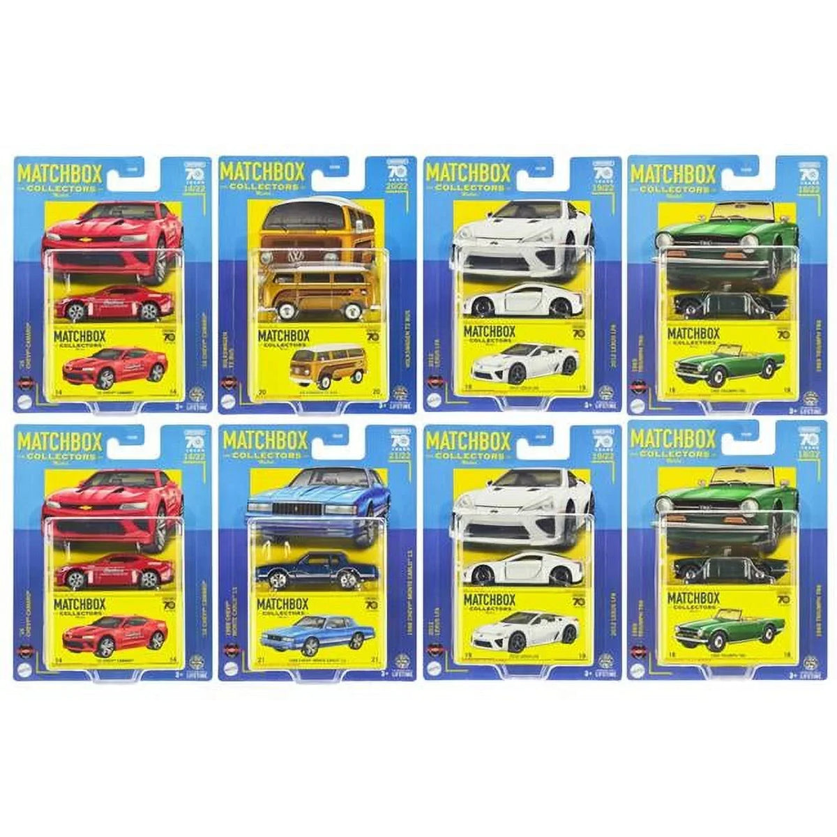 Collectors Piece U Years 70 Edition Superfast Model Special 8 2023 Car Diecast Assortment of - Set Matchbox