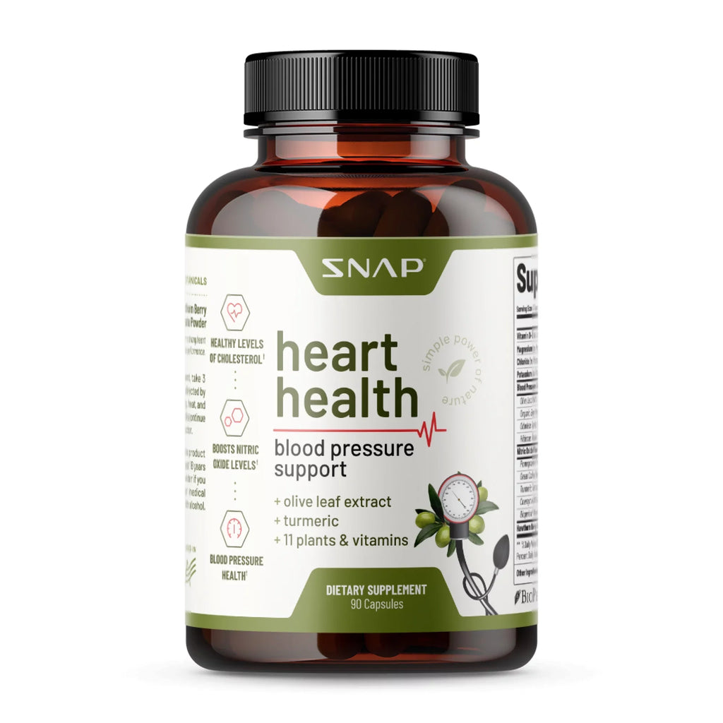 Heart + 90 Supplement Capsules and Health trendy Nitric Bundle, Booster Oxide 60 Snap Supplements