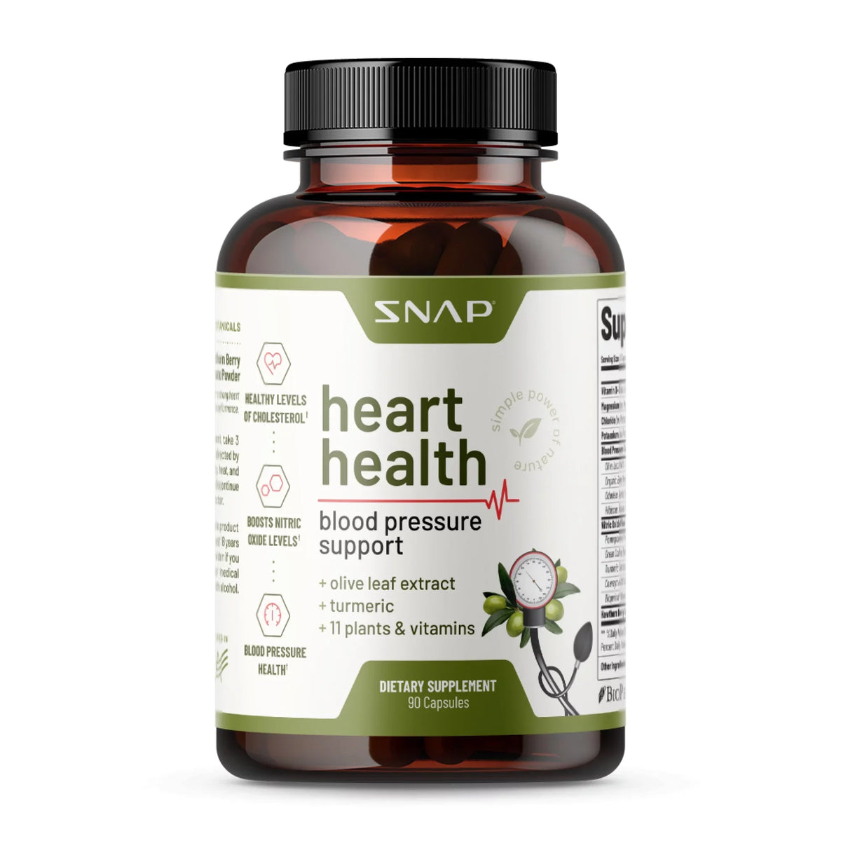 Heart + 90 Supplement Capsules and Health trendy Nitric Bundle, Booster Oxide 60 Snap Supplements