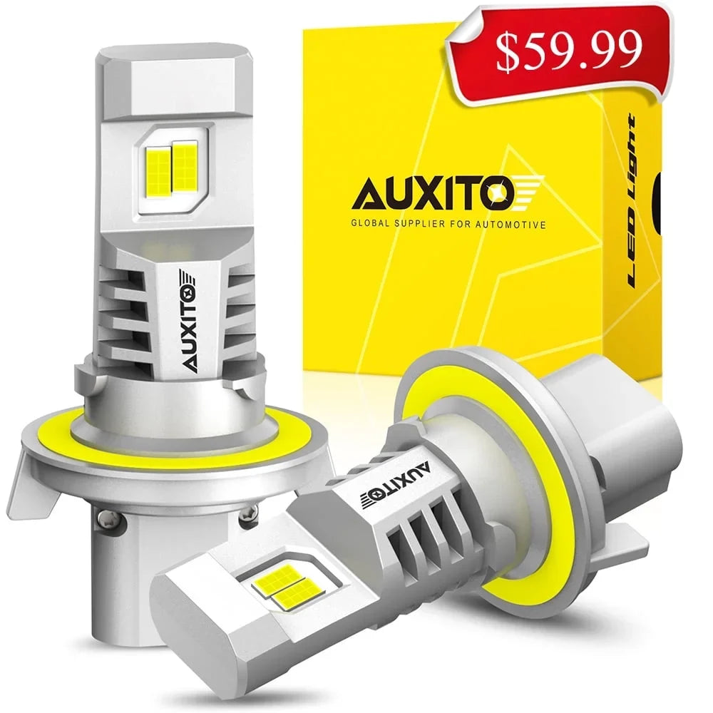 Bulbs, 2PCS Super Fan, 9008 Headlight H13 9008 2024 Bright,6500K Headlight AUXITO LED LED Bulb Bulbs, Wireless with 800% White Upgraded H13