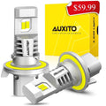 Bulbs, 2PCS Super Fan, 9008 Headlight H13 9008 2024 Bright,6500K Headlight AUXITO LED LED Bulb Bulbs, Wireless with 800% White Upgraded H13