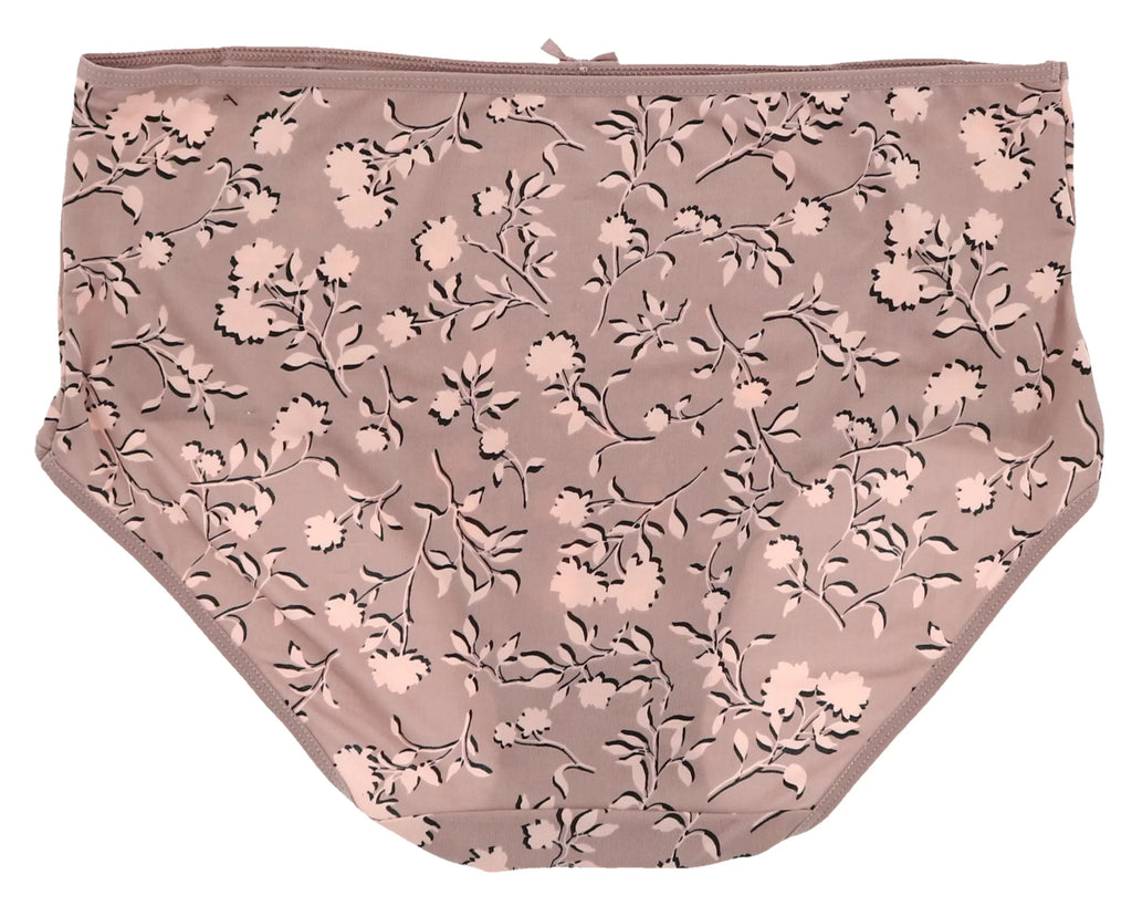 Classic Women's Floral Panties Sexy Size Pink Burke Intimates (5Pr) Plus Rise Delta Dots) Brief (X-Large, High