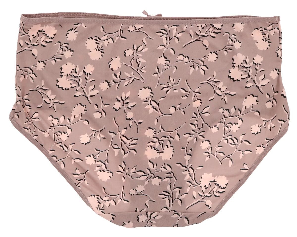 Classic Women's Floral Panties Sexy Size Pink Burke Intimates (5Pr) Plus Rise Delta Dots) Brief (X-Large, High
